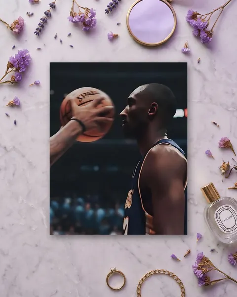 Cuadro de Jugador de Baloncesto Concentrado, en vinilo sobre madera