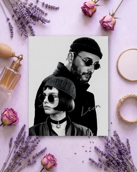 Cuadro de Pareja con Estilo Urbano Moderno, en vinilo sobre madera