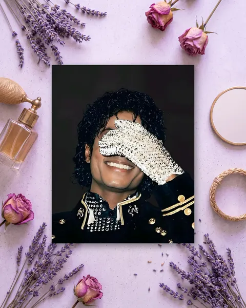 Cuadro de Ícono Pop Art con Diamantes, en vinilo sobre madera