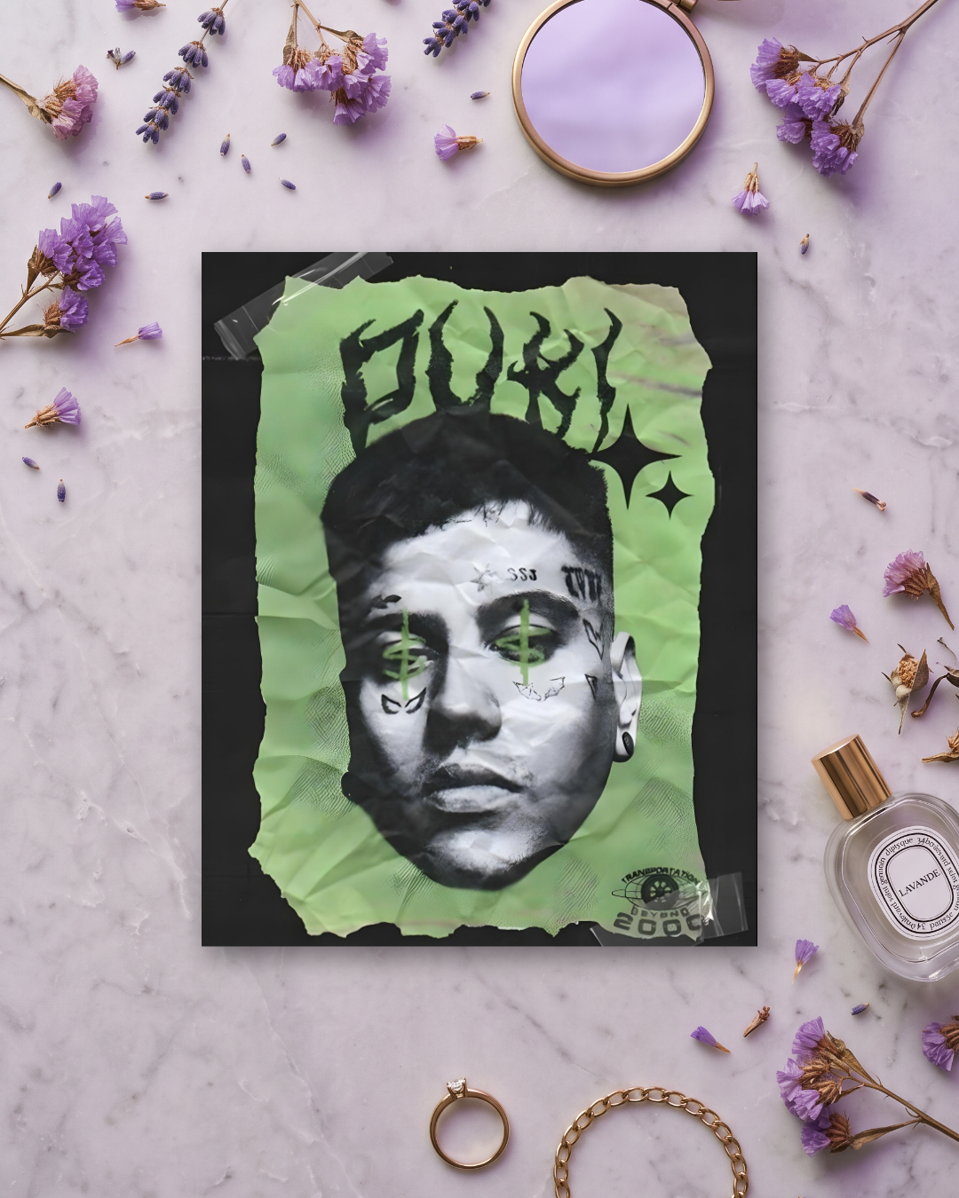 Cuadro personalizado categoría Música, en vinilo sobre madera