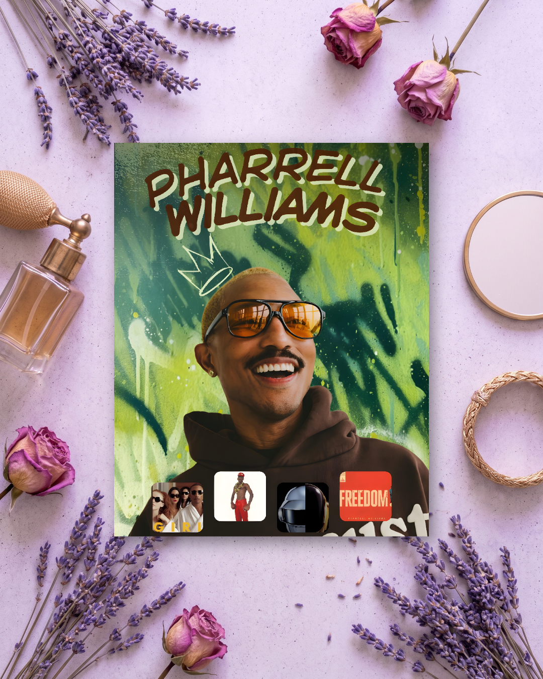 Cuadro personalizado categoría Música, en vinilo sobre madera